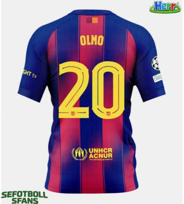 Barcelona Dani Olmo #20 Hemmatröja 2025-26 Kortärmad